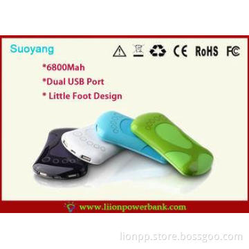 Aluminum shell 6800 mah High Capacity Power Bank FOR Iphone